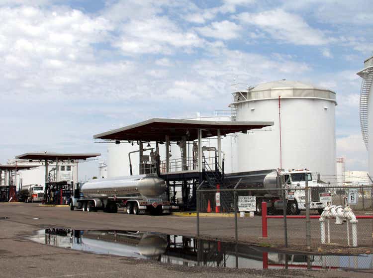 Tanker Trucks Transport Fuel