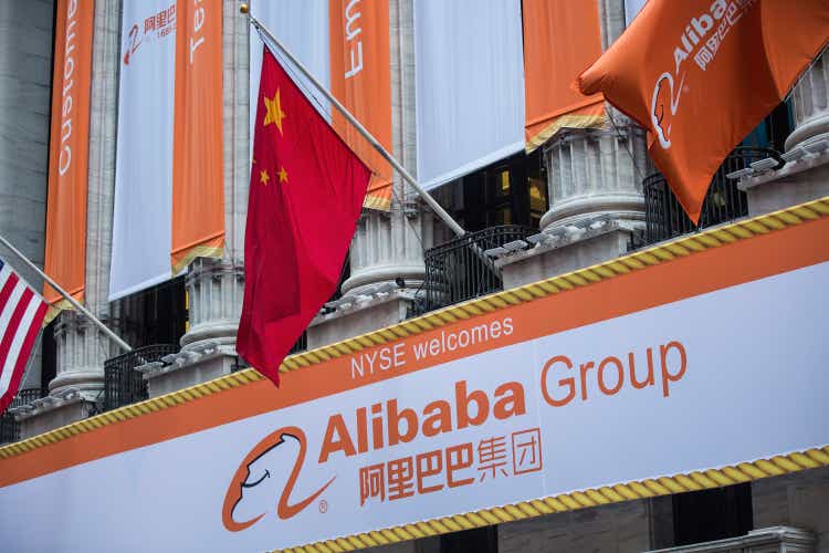 China-Based Internet Company Alibaba Debuts On New York Stock Exchange