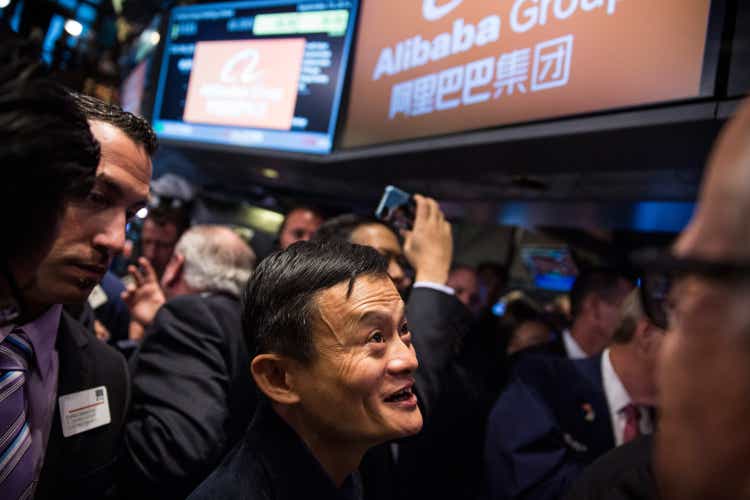 China-Based Internet Company Alibaba Debuts On New York Stock Exchange