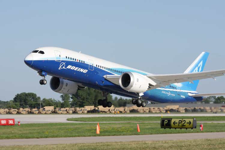 Boeing 787 Dreamliner during take-off