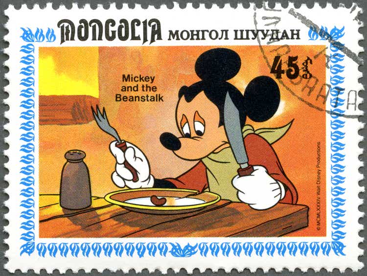 Postage stamp Mongolia 1984 Walt Disney"s Mickey and Beanstalk