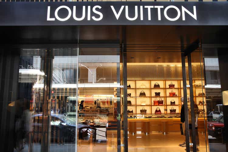 Paris, France, Louis Vuitton, LVMH Luxury CLothing Shop interior