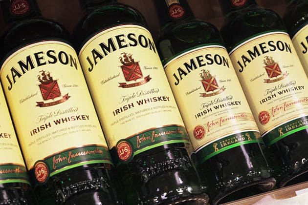 Various bottle of Jameson Irish Whiskey