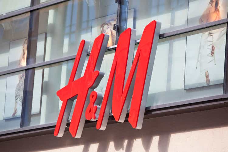 Logo of the Swedish retail-clothing company Hennes & Mauritz (H&M)