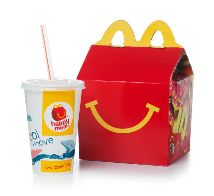 McDonalds Happy Meal on White