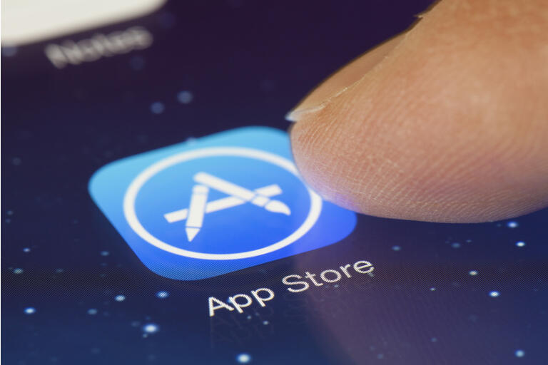 Clicking the App Store icon in iOS 7