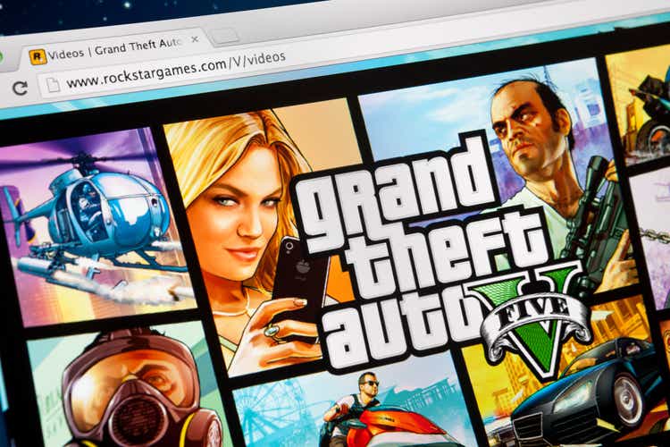 Grand Theft Auto 5 on iMac screen