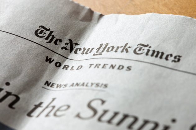 The New York Times weekly edition in Delo newspaper