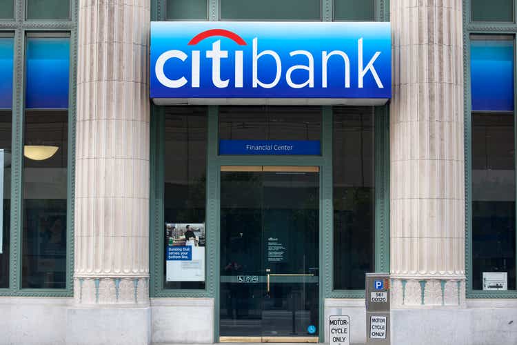 Citibank Bank Sign and Logo, San Francisco Financial District