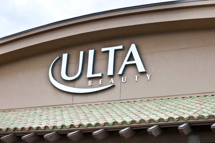 Ulta Beauty Logo Sign on Front of Store