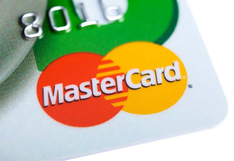 MasterCard logo on credit card