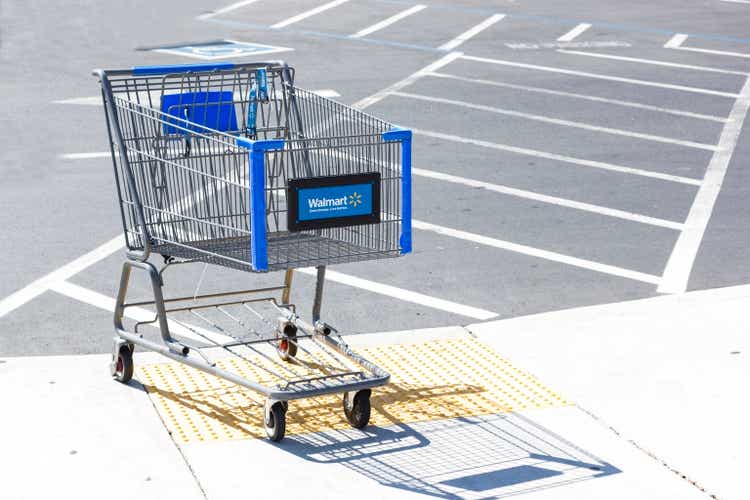 Walmart shopping cart.