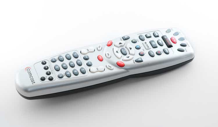 Comcast Cable Television Remote on White