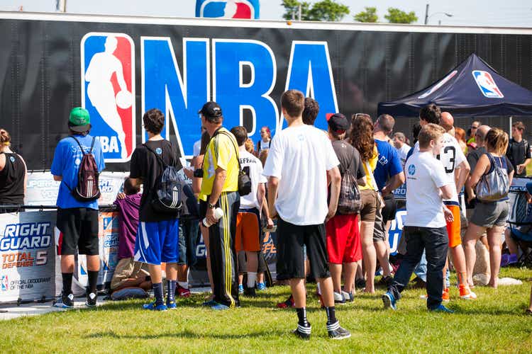 Crowd of People at the NBA 3X