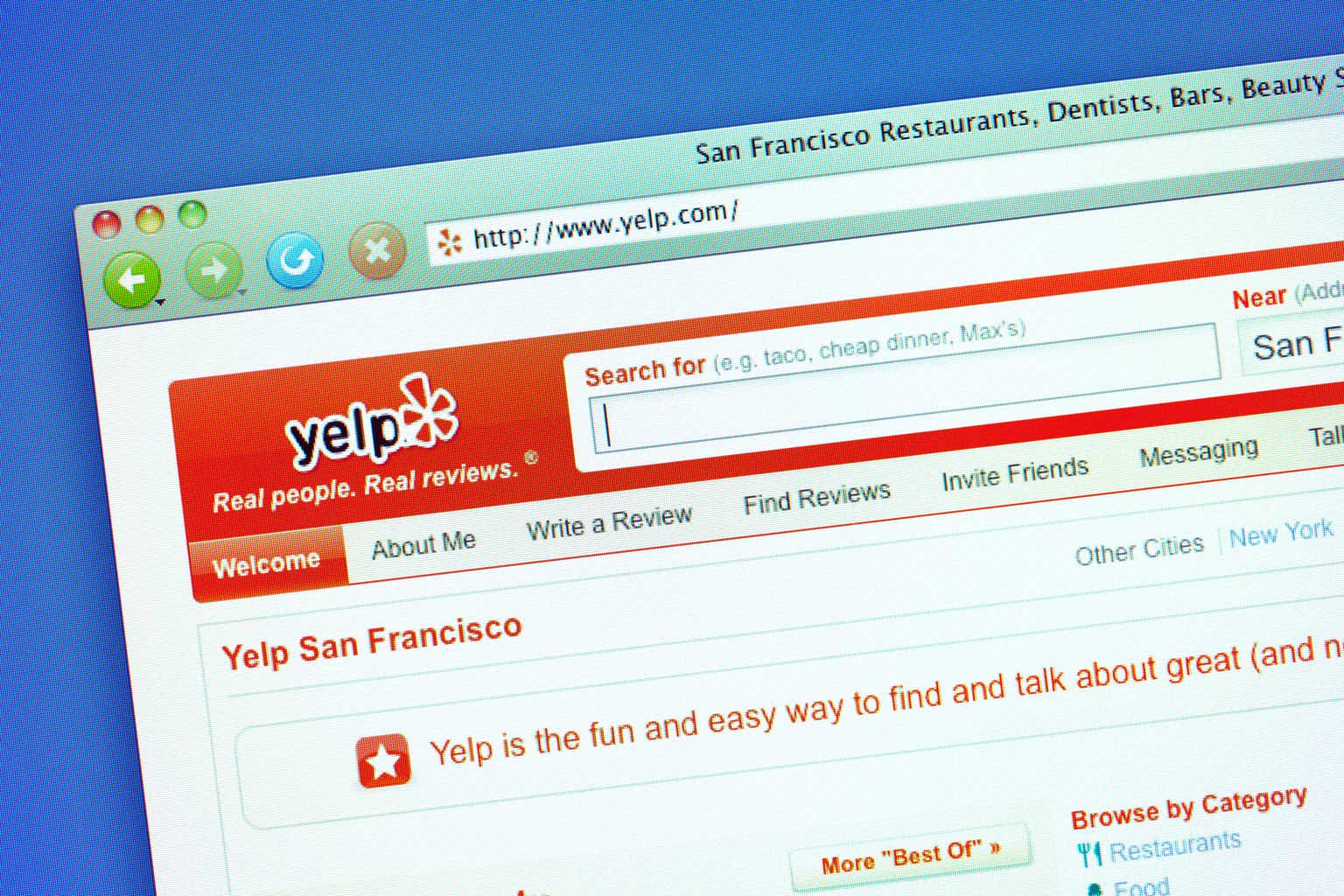 Yelp. Yelp Business listing Page.