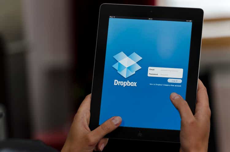 iPad device with Dropbox app