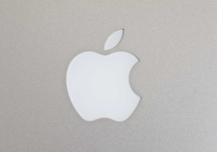 Apple Macintosh logo on the Macbook Air