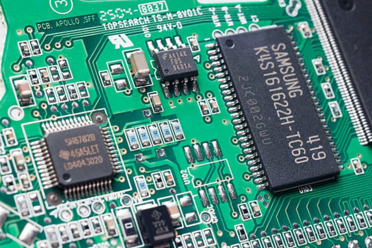 Circuit board close up
