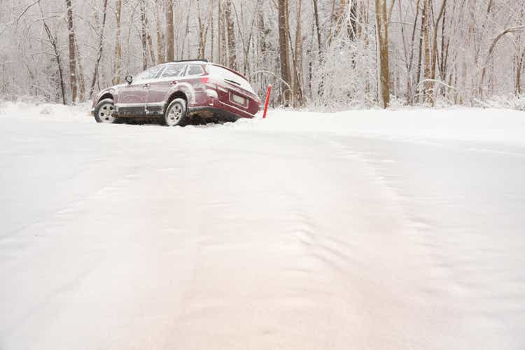 Winter car accident