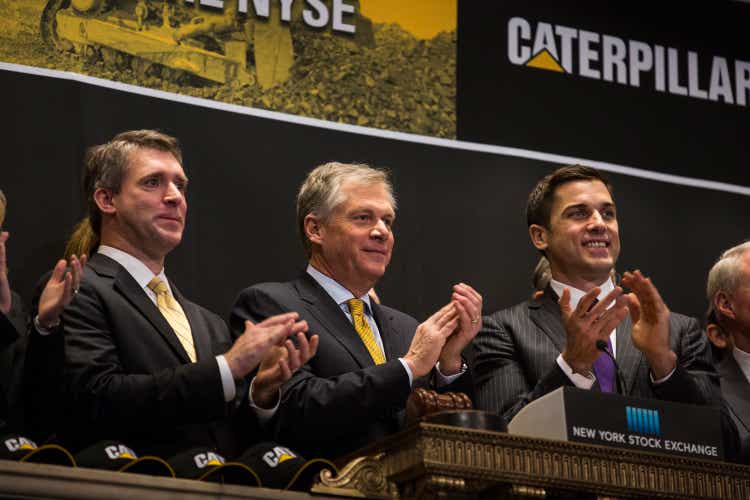 Caterpillar CEO Doug Oberhelman Rings Opening Bell Of New York Stock Exchange
