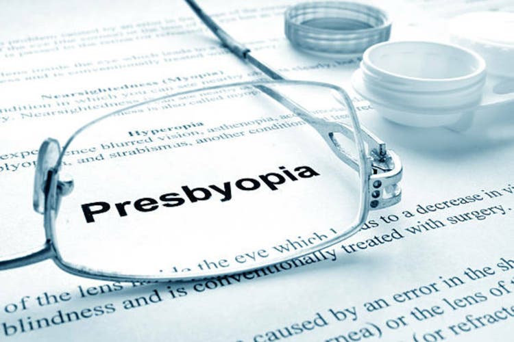 Paper with word presbyopia