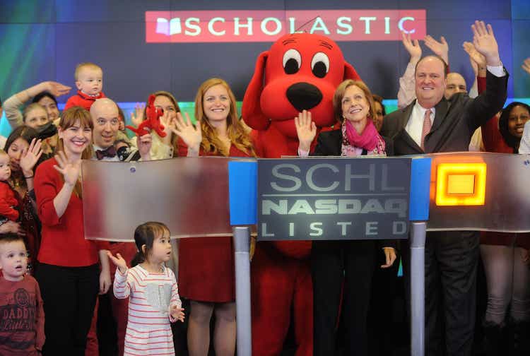 Scholastic Corporation And Clifford The Big Red Dog Ring The NASDAQ Closing Bell