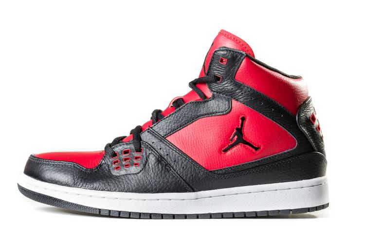 Black and Red Air Jordan Sneaker