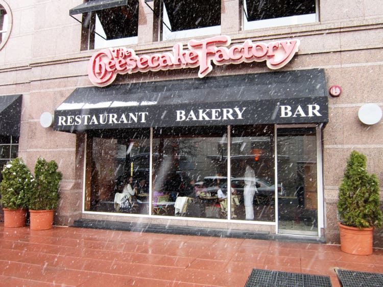 Cheesecake Factory Restaurant in Winter