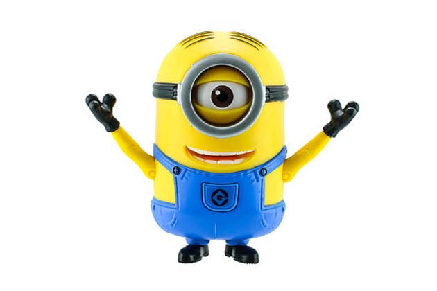 Minions toy isolated on white background