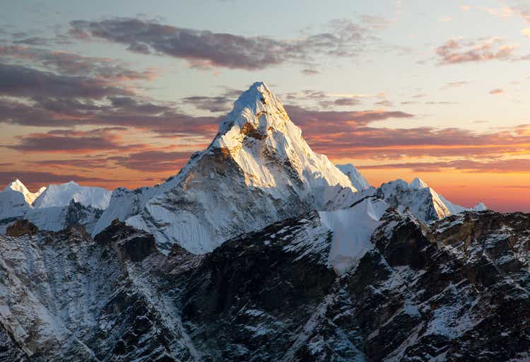 Evening view of Ama Dablam