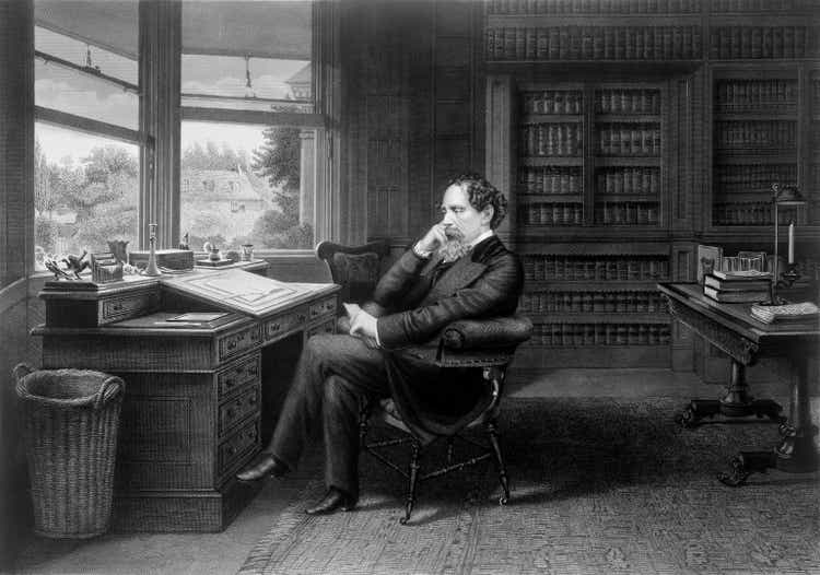 Charles Dickens in His Study