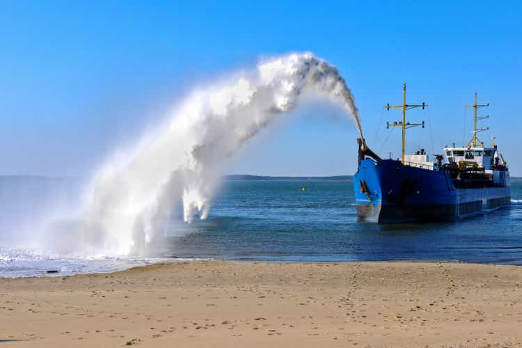 Dredger near Archachon in France