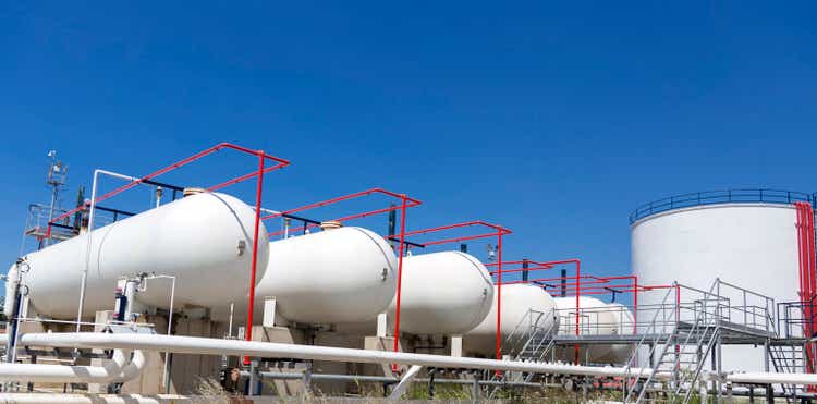 Petroleum Storage Tanks on Petrochemical Plant
