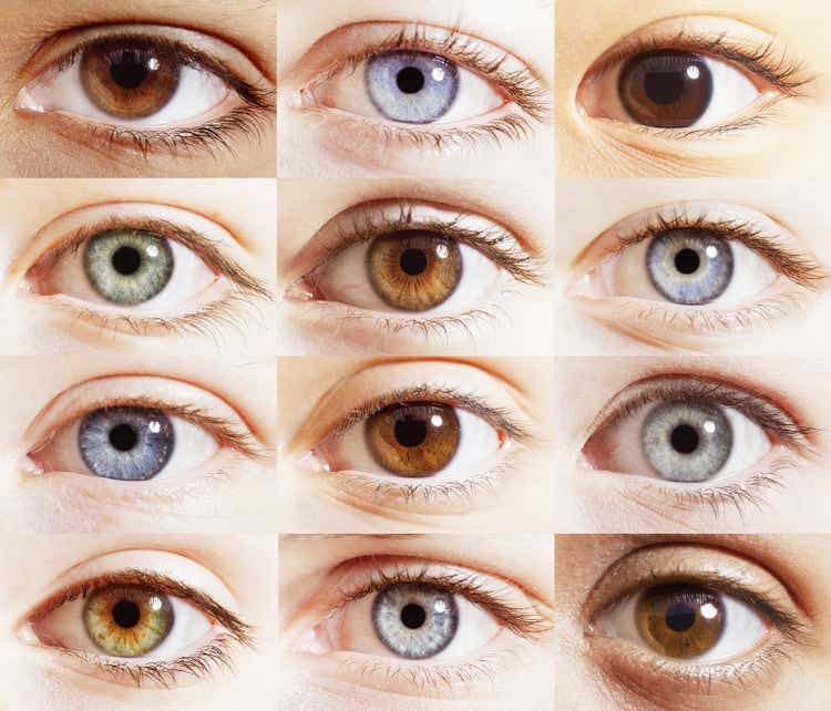 Extreme close up of digital composite of eyes