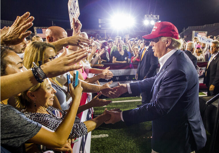 Donald Trump Holds Campaign Rally In Mobile, Alabama