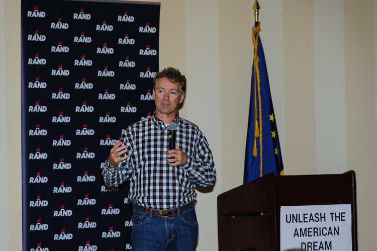 Rand Paul speaking at Rally