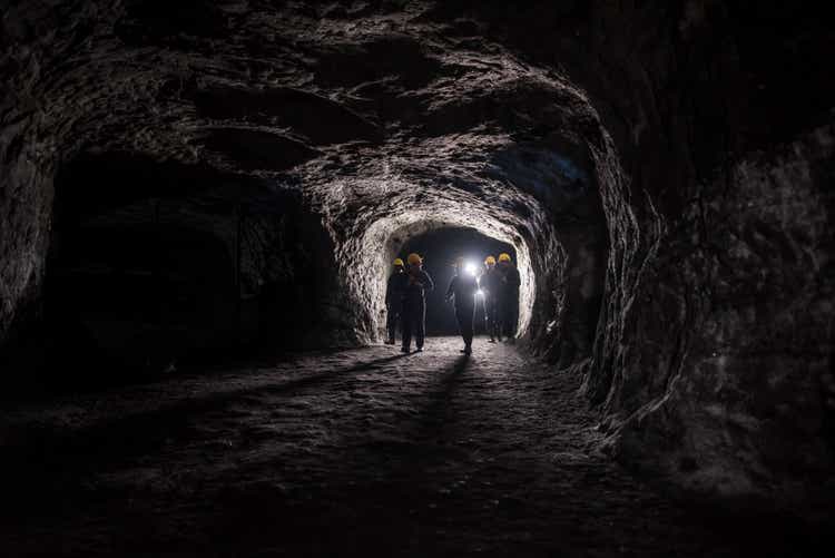 Group of men in a mine