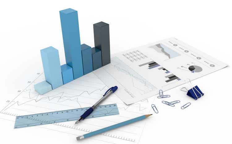 3D Diagram with charts