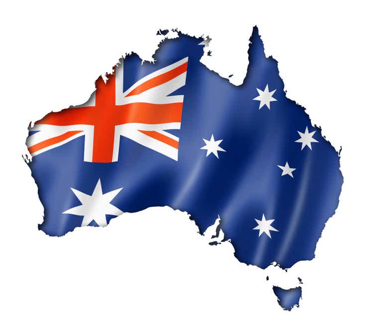 Australian flag map