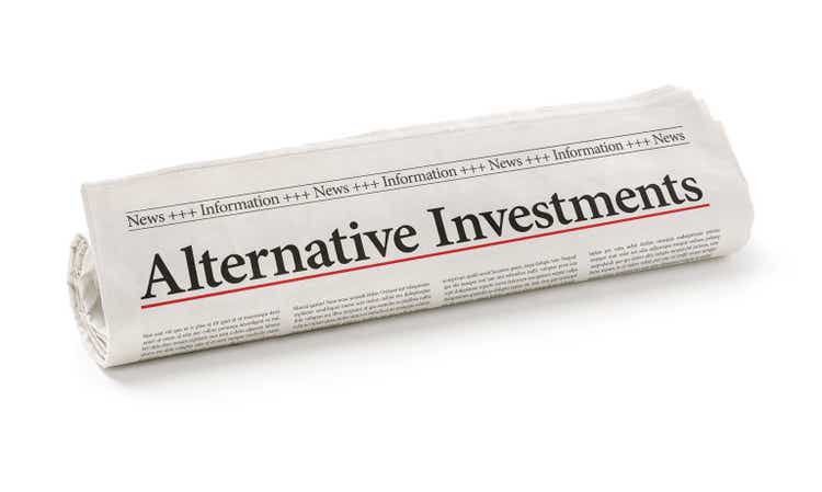 Rolled newspaper with the headline Alternative Investments