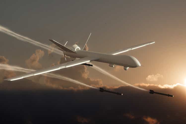 UAV attack with unmanned aerial vehicles (drone).