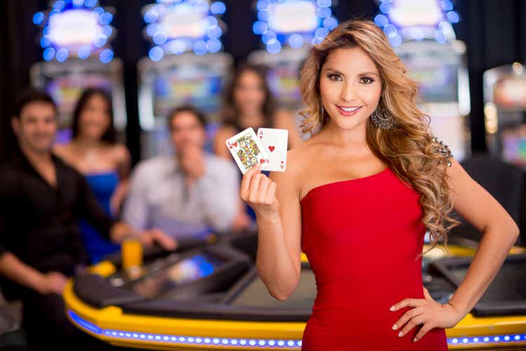 Woman at the casino