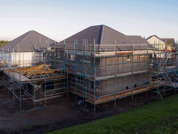 Construction of new homes in Falkirk, Central Scotland.