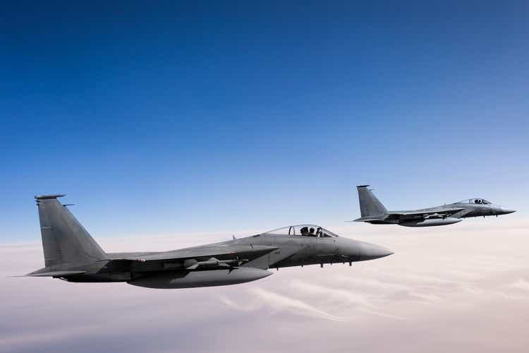 F-15 Eagles in Flight