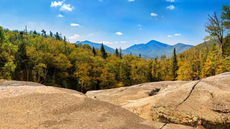 Algonquin Peak as viewed from Mt Marcy hiking trai