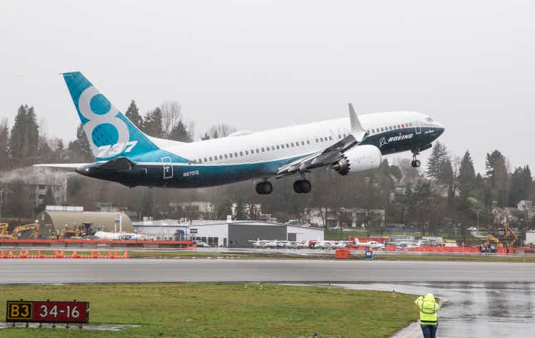 Boeing Holds First Test Flight For 737 MAX Aircraft