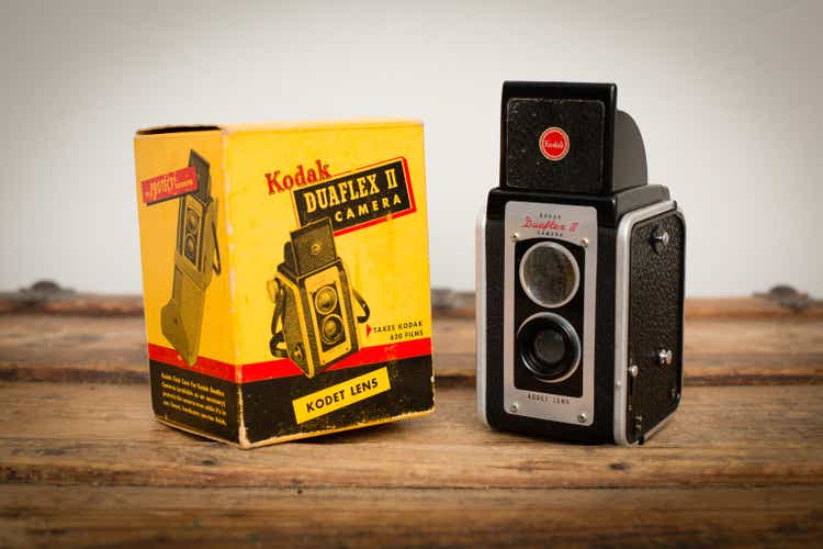 Винтажный Kodak Duaflex II фильм камеры и оригинальной коробке