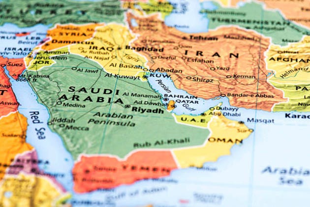 Map of Middle-Eastern Countries