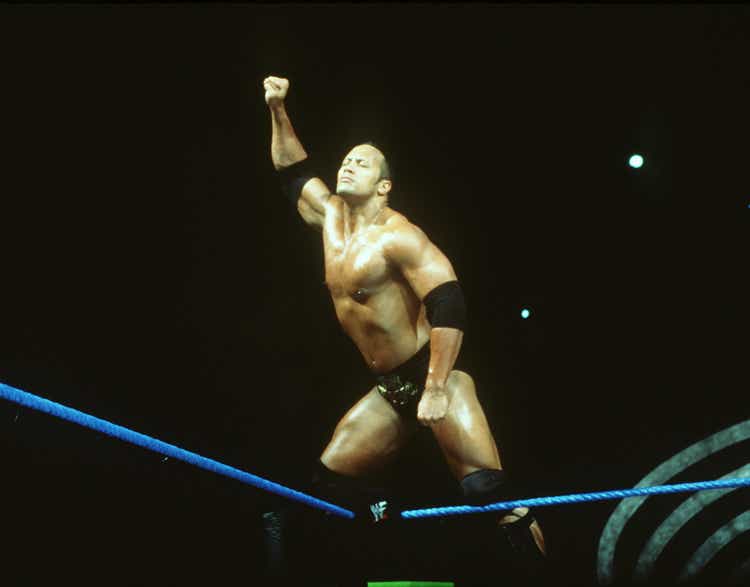 World Wrestling Federation"s Wrestler Rock Poses June 12 2000 In Los Angeles Ca