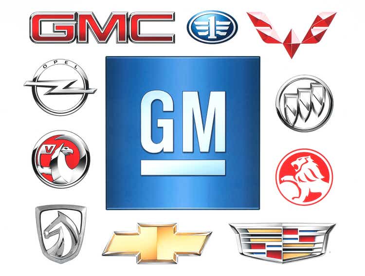 Brands Of General Motors Company Printed On Paper.